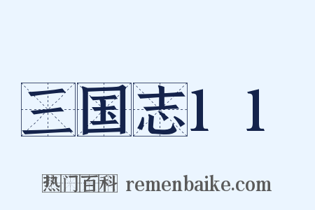 三国志11是什么意思的图片